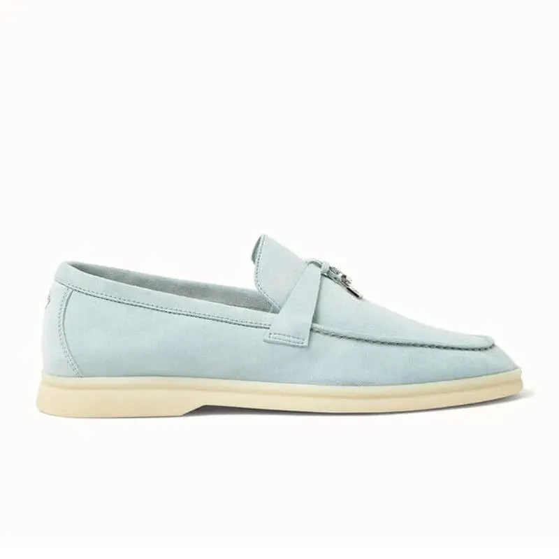 Loro piana Summer Charms Walk Loafer Suede Spring Waterfall Melange 