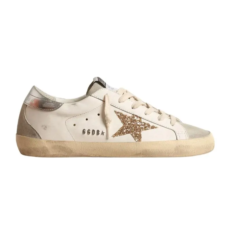 Golden Goose Super-Star – White Ice Gray Gold Glitter  (37)