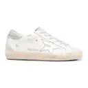 Golden Goose Super-Star Leather Sneakers – White Silver Aqua 