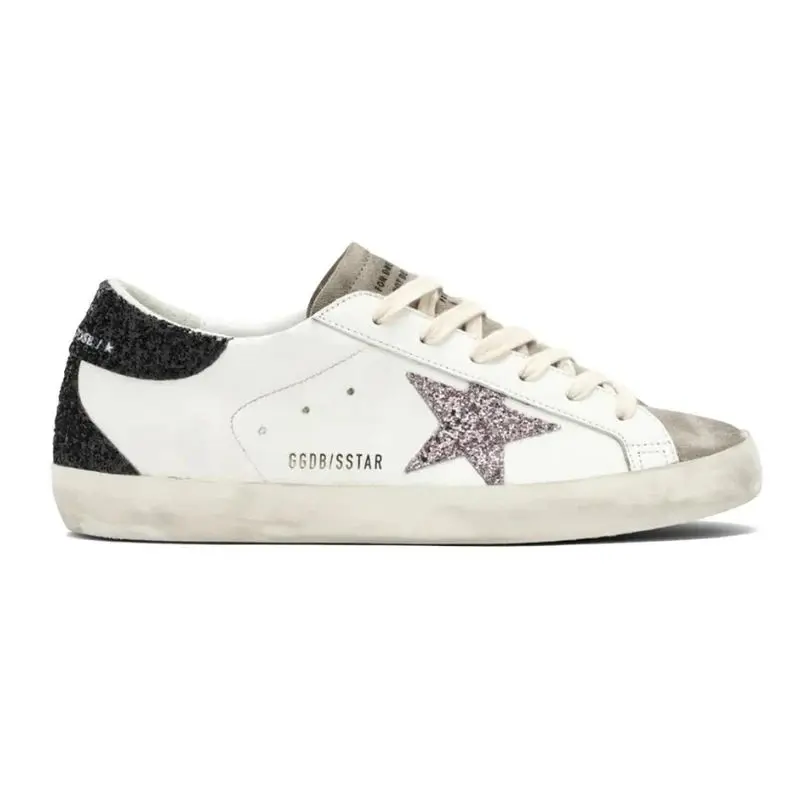 Golden Goose Super Star – White Black Cream Glitter (37)