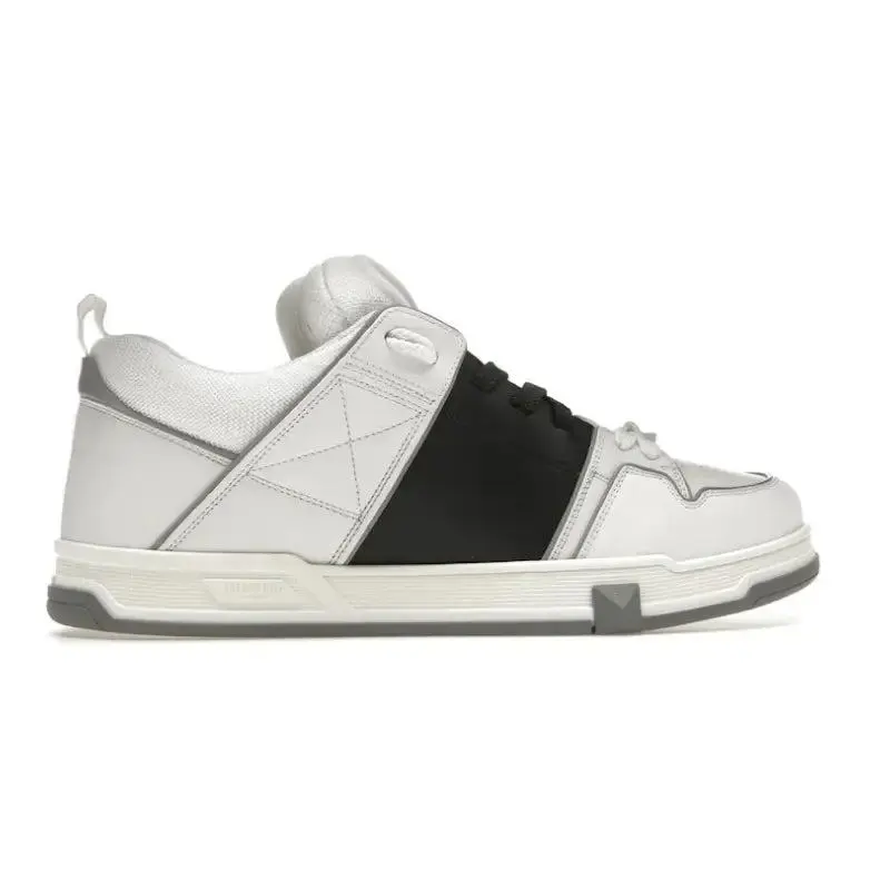 Valentino Garavani Open Skate Calfskin/Fabric – White Black Grey  (37)
