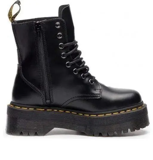 Dr. Martens Jadon Platform Boots Black Smooth Leather  (36)