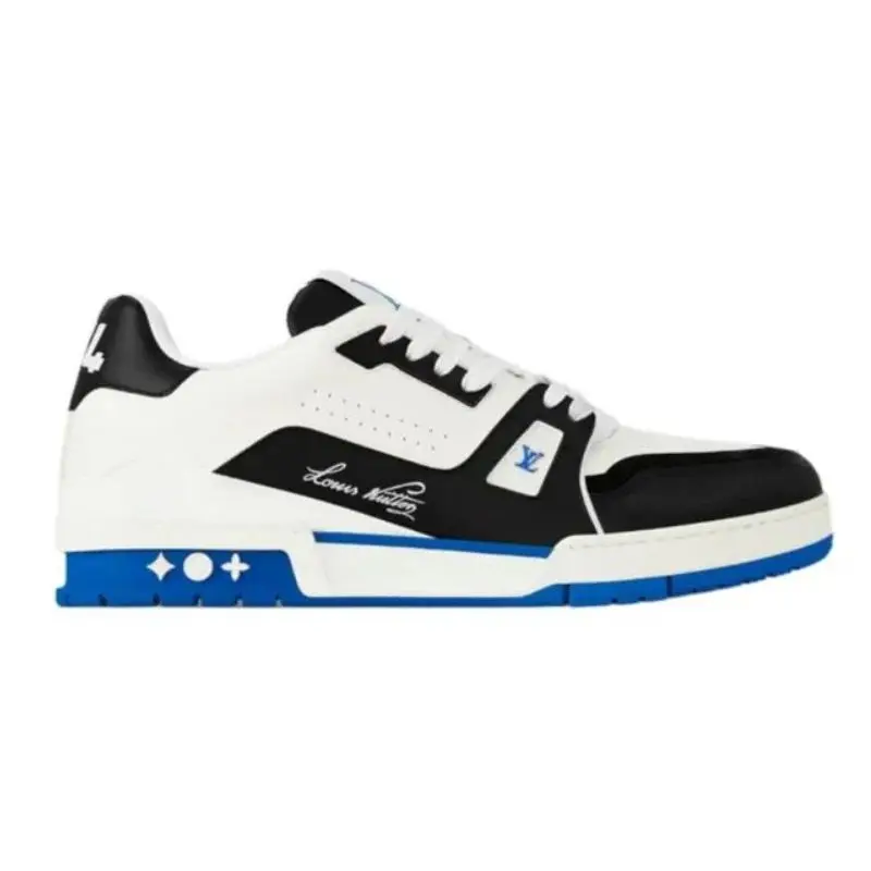 Louis Vuitton Trainer Low Top Skateboard Blue Black  (42)