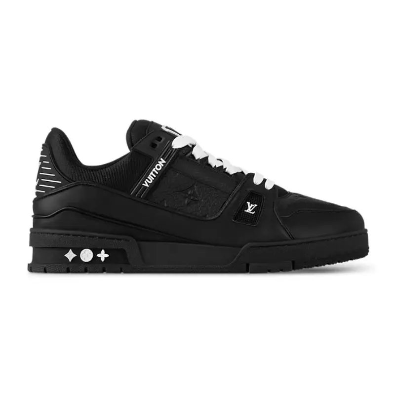 Louis Vuitton Trainer – Black Embossed Monogram  (42)