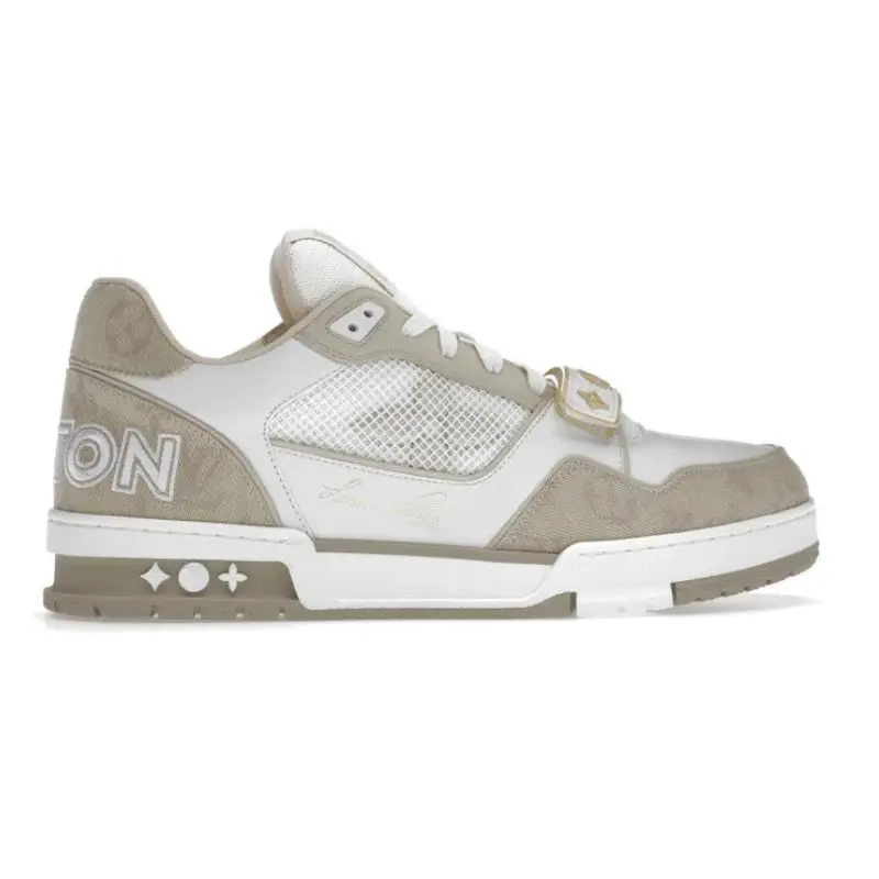 Louis Vuitton Trainer – Beige White  (42)