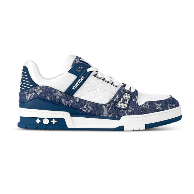 Louis Vuitton LV Trainer Monogram Denim – White Blue  (42)