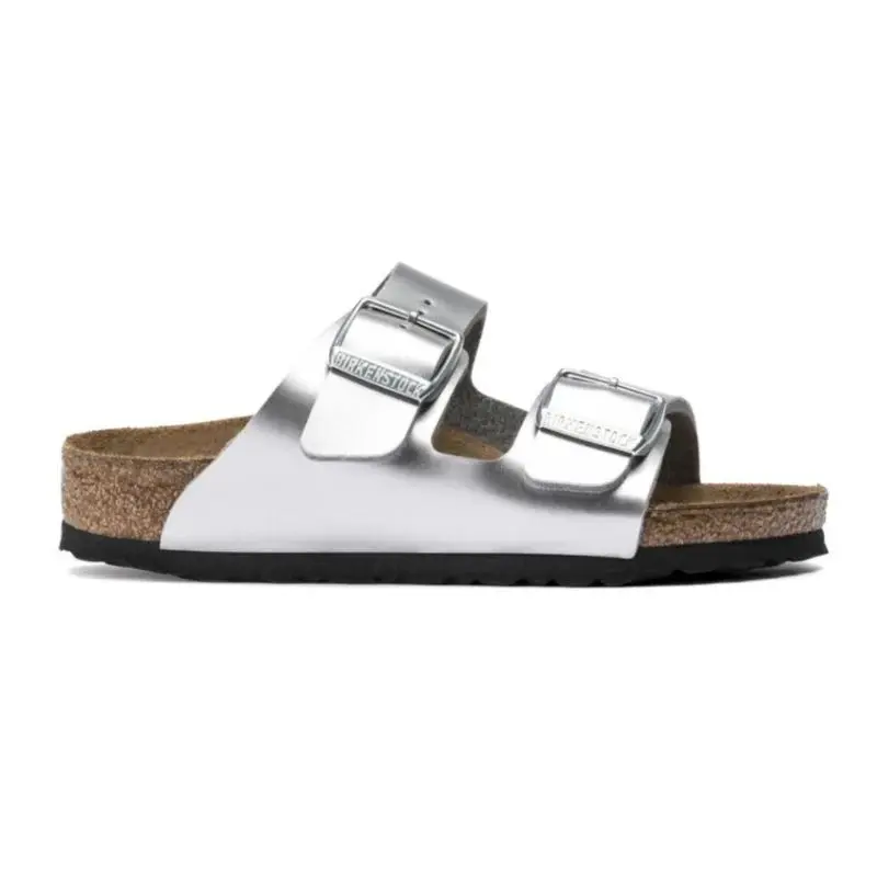 BIRKENSTOCK ARIZONA BIRKO-FLOR -ELECTRIC METALLIC SILVER  (36)